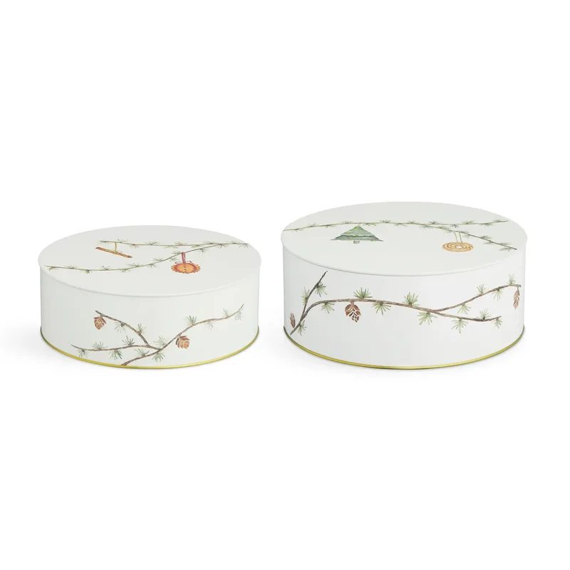 Hammershøi Weihnachts Verwahrungsdose 2er Pack Weiß by Kähler – product photo