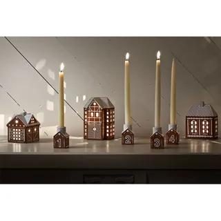 Lebkuchen Adventsleuchter 4-teilig Braun från Kähler – produktbild 5 av 5