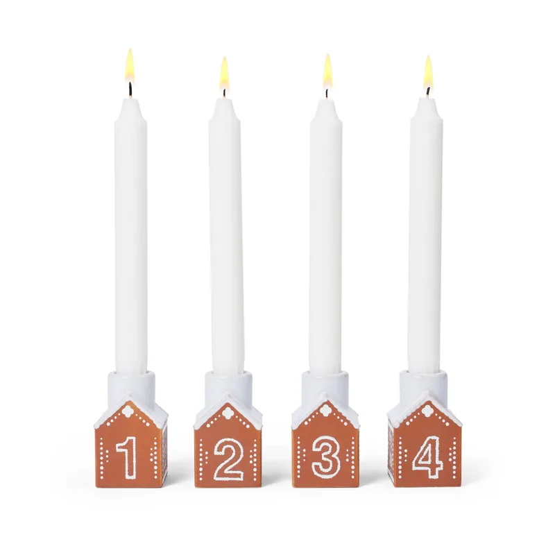 Lebkuchen Adventsleuchter 4-teilig Braun by Kähler – product photo