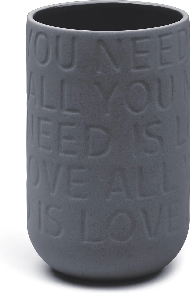 Love Song Vaas - 17cm - Antraciet de Kähler en Grijs – photo du produit