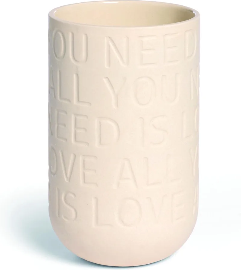 Love Song Vaas - 17cm - Crème by Kähler in Creme – product photo