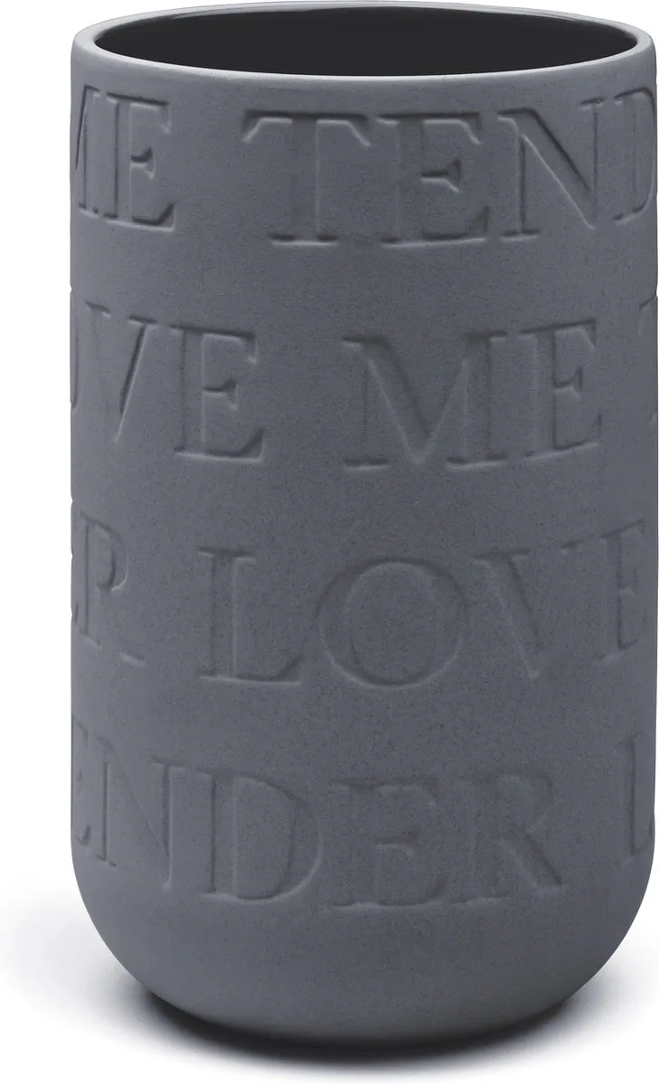 Love Song Vase H 22 cm by Kähler in Grijs – product photo