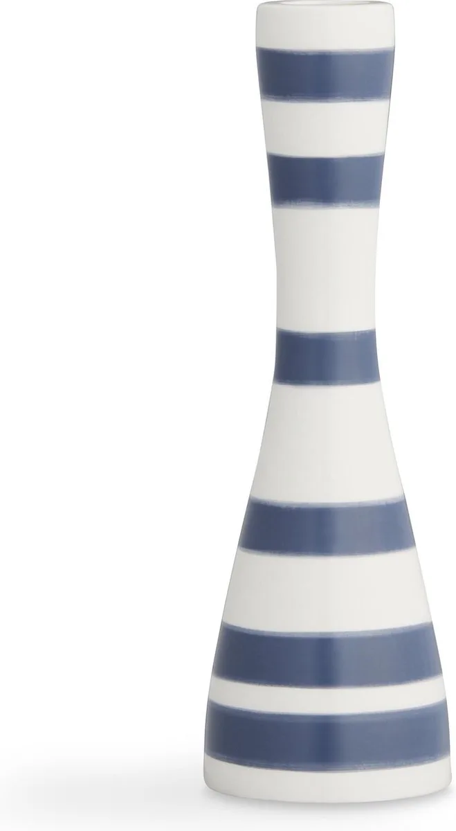 Omaggio Kandelaar - Hoogte 20 cm - Staal Blauw von Kähler in Blauw, Wit – Produktfoto