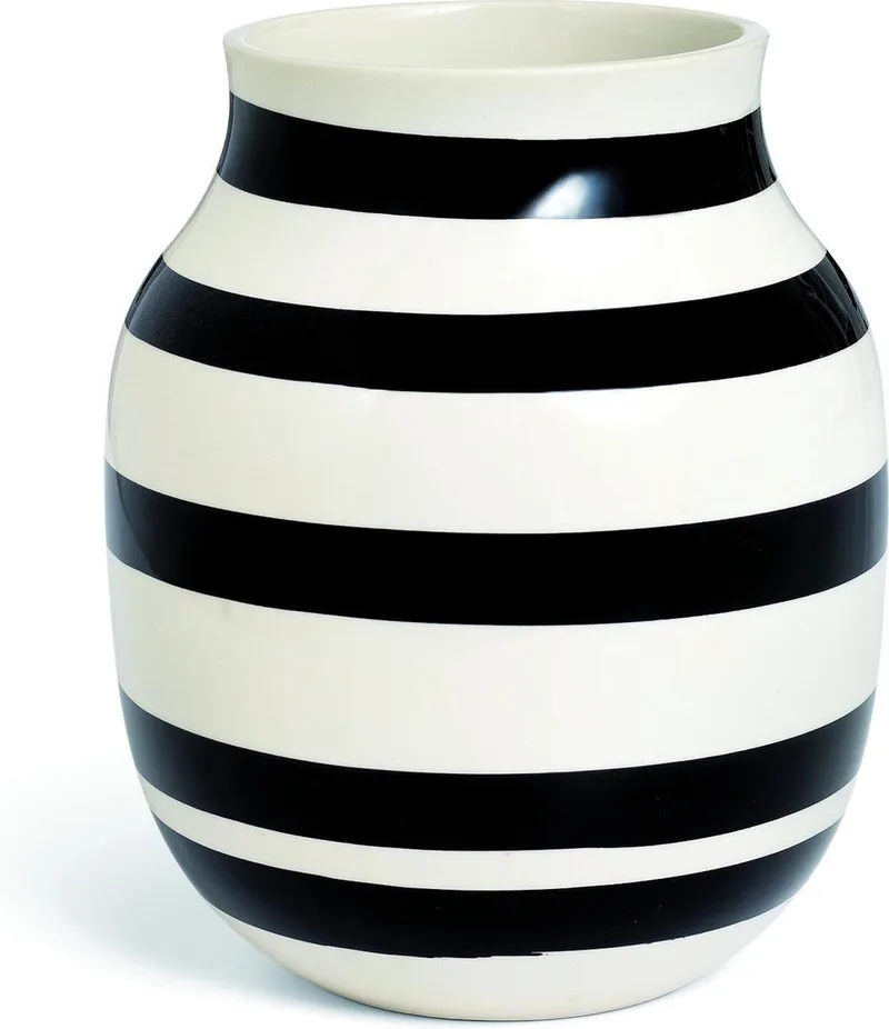 Omaggio Vaas - Hoogte 20 cm - Zwart/Wit de Kähler en Zwart, Wit – photo du produit