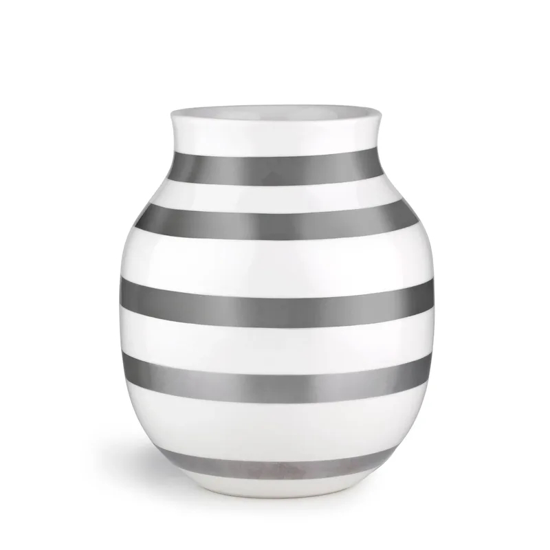 Omaggio Vase silber Mittel von Kähler – Produktfoto