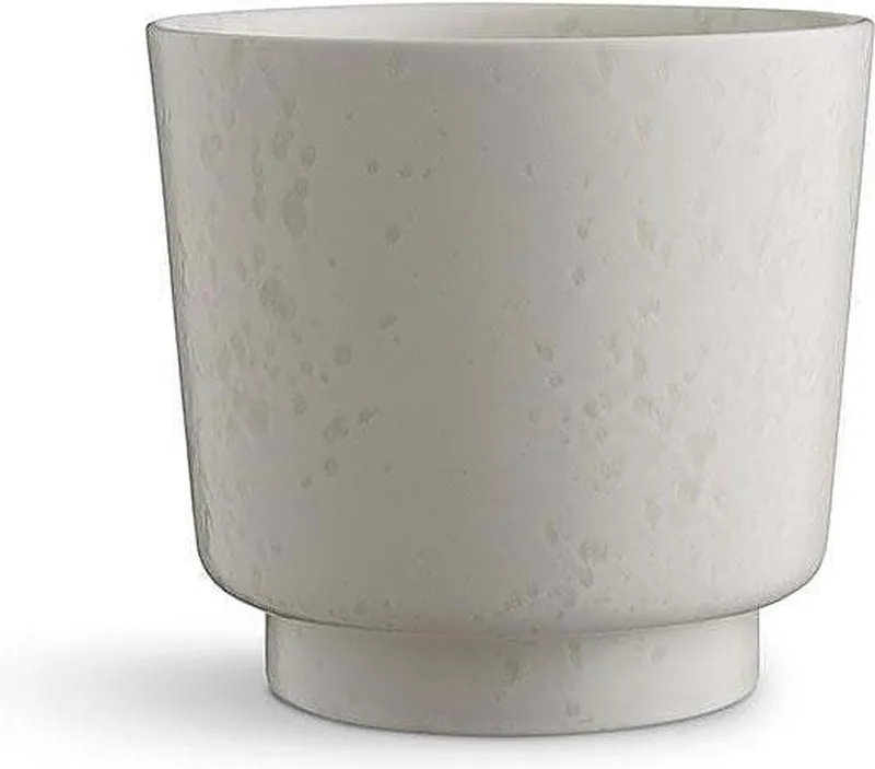 Ombria Flowerpot H 17 cm - Marmerwit de Kähler en Wit – photo du produit