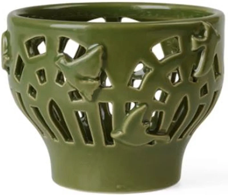 Orangery theelicht H7.5cm D9.5cm spring leaf de Kähler en Groen – photo du produit