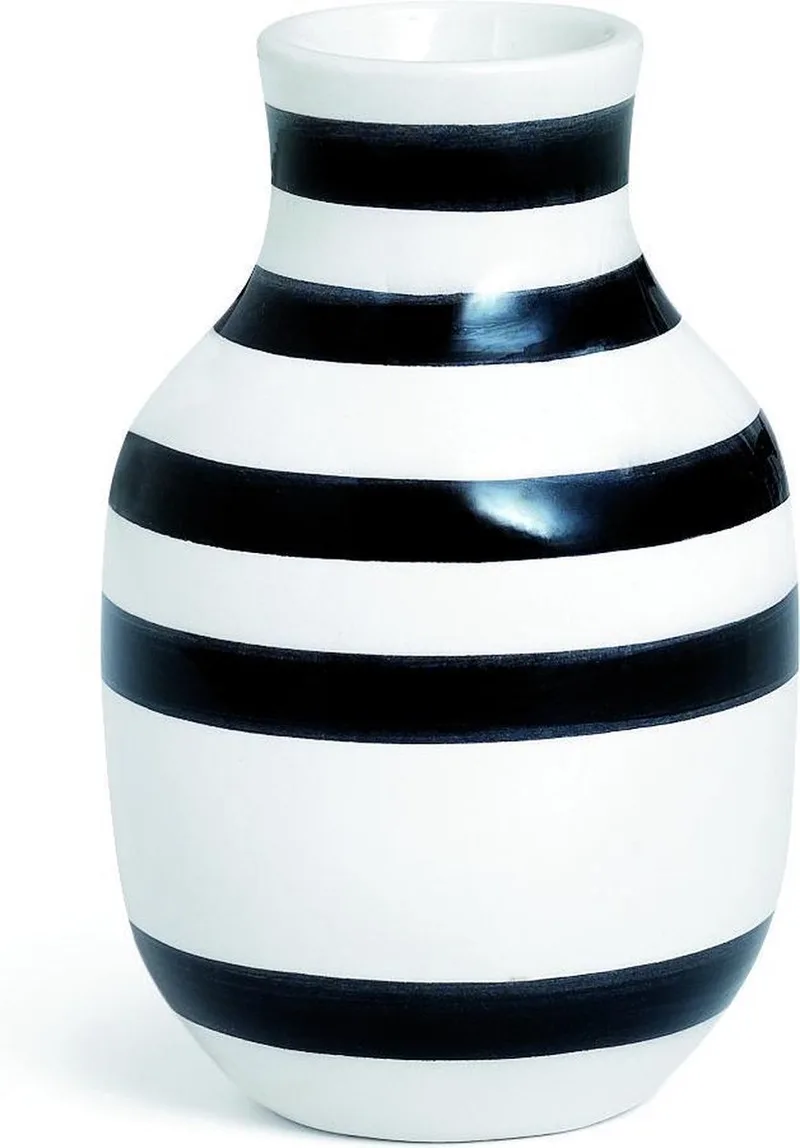 Vaas Omaggio - Hoogte 12,5 cm - Porselein - Zwart/Wit de Kähler en Zwart, Wit – photo du produit
