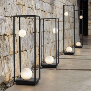 Abachina LED vloerlamp IP65 103cm zwart by Karman in Black, White – product photo 2 of 3