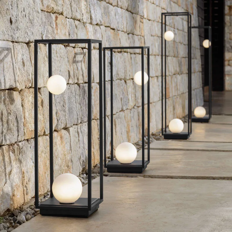 Abachina LED vloerlamp IP65 103cm zwart by Karman in Black, White – product photo 2 of 3