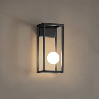 Abachina LED wandlamp 1-lamp IP44 zwart de Karman en Noir, Blanc – photo du produit 1 sur 3