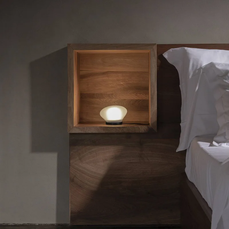 Agua LED tafellamp Ø13cm glas frosted by Karman in Black, Helder – product photo 2 of 4