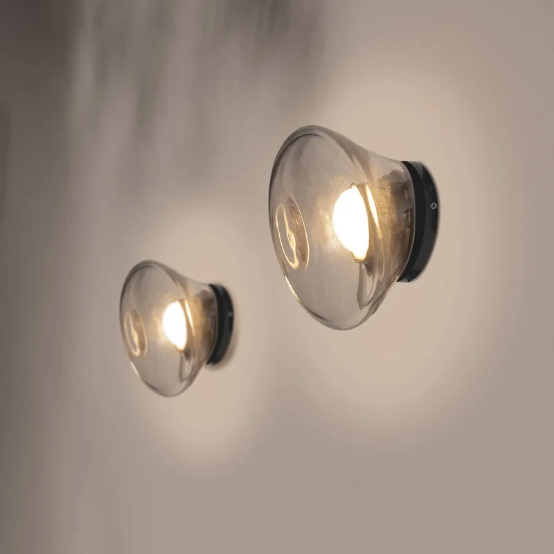 Agua LED wandlamp, IP44, glas helder de Karman en Noir, Helder – photo du produit 4 sur 5