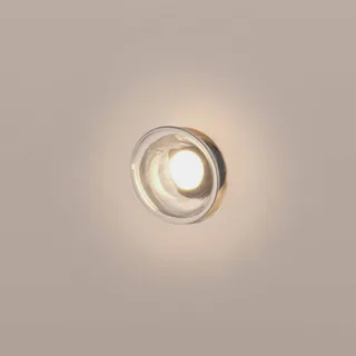 Agua LED wandlamp, IP44, glas helder de Karman en Noir, Helder – photo du produit 3 sur 5