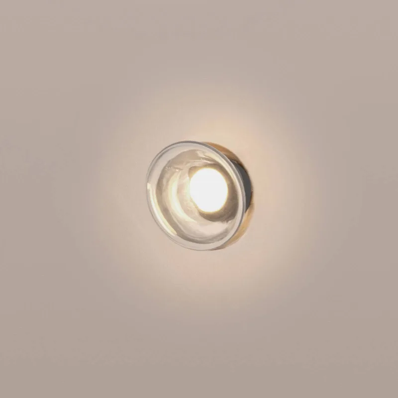 Agua LED wandlamp, IP44, glas helder de Karman en Noir, Helder – photo du produit 3 sur 5
