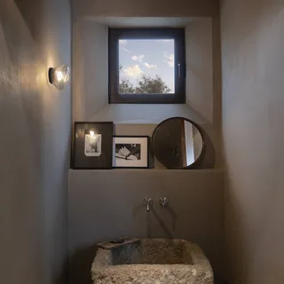 Agua LED wandlamp, IP44, glas helder de Karman en Noir, Helder – photo du produit 2 sur 5