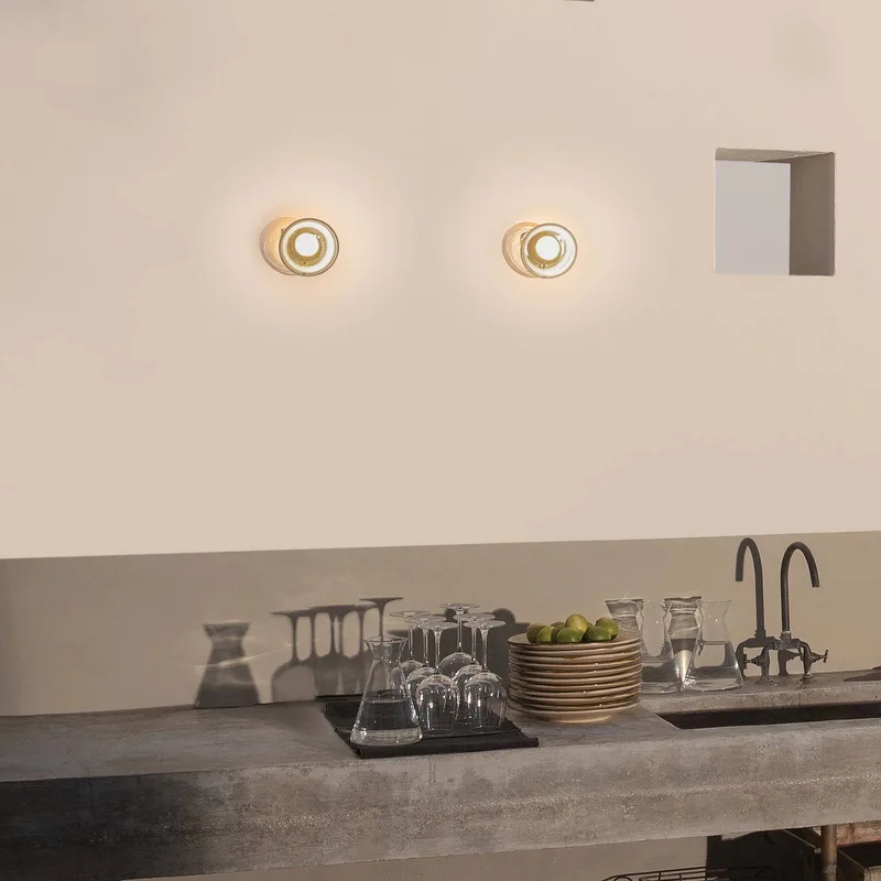 Agua LED wandlamp, IP44, glas helder de Karman en Noir, Helder – photo du produit 5 sur 5