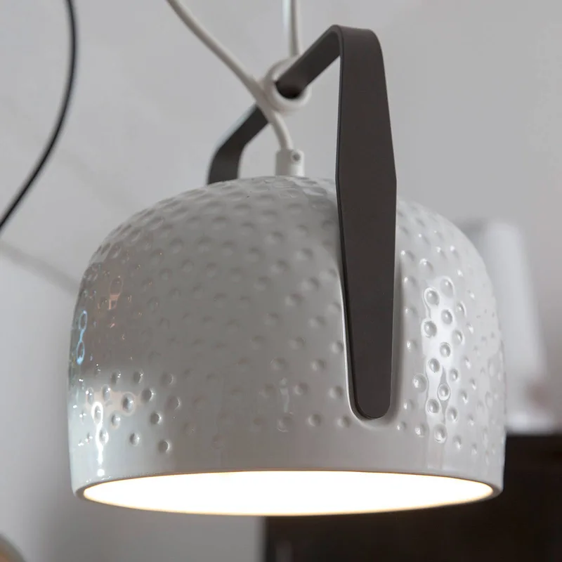 Bag - witte hanglamp Ø 32 cm gestructureerd by Karman in White, Anthracite – product photo