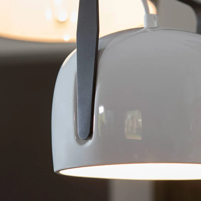 Bag - witte hanglamp, Ø 32 cm, glad från Karman i Vit, Antracit – produktbild