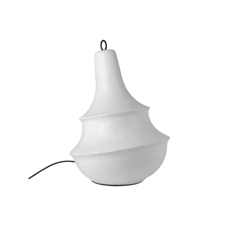 buiten vloerlamp Lady D, hoogte 66 cm, glasvezel de Karman en Blanc – photo du produit