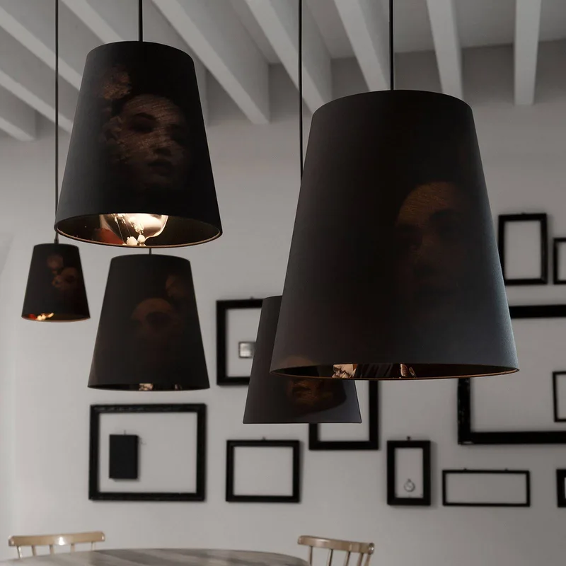 Cupido hanglamp met kap Ø 26 cm by Karman in Anthracite, Zwart mat – product photo
