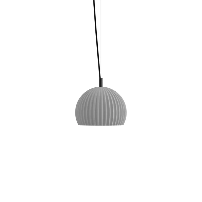 hanglamp Sahara, Ø 23 cm, keramiek, E27 von Karman in Grau – Produktfoto