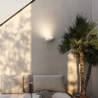 LED buiten wandlamp Flò 16 x 12 cm kunsthars IP55 van Karman in Wit – productfoto 5 van 5
