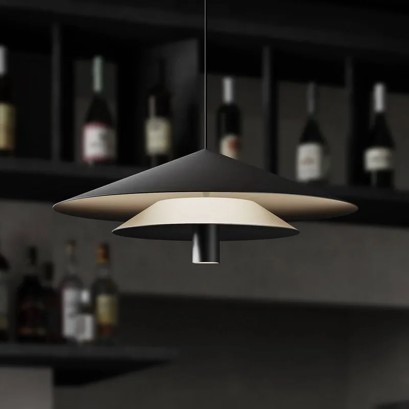 LED hanglamp ASSO, zwart, metaal, Ø 42 cm fra Karman i Zwart mat – produktbillede