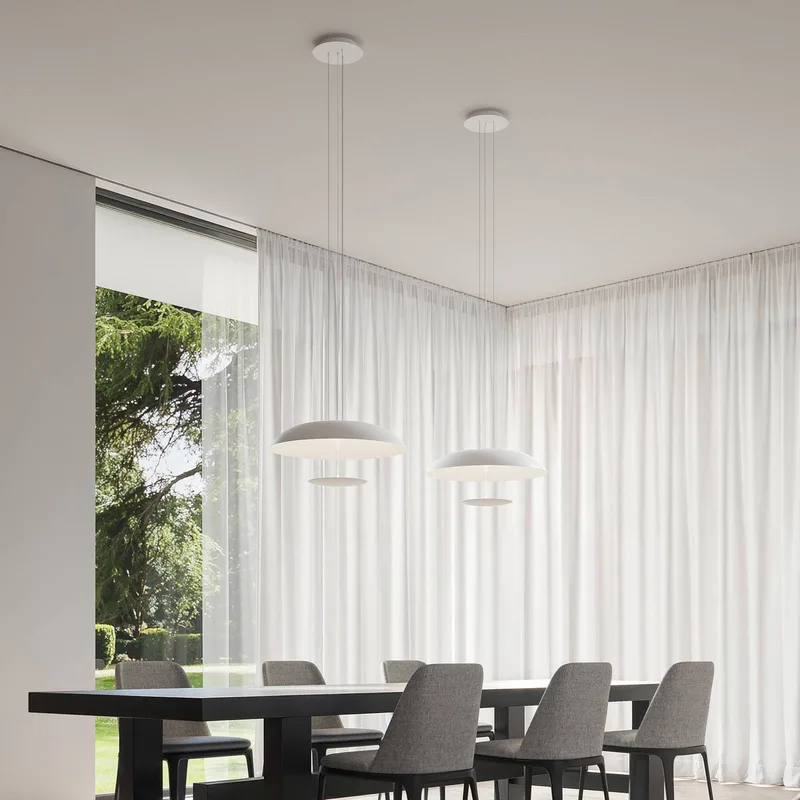 LED hanglamp BLANCO, Ø 60 cm, wit, metaal by Karman in Wit mat – product photo