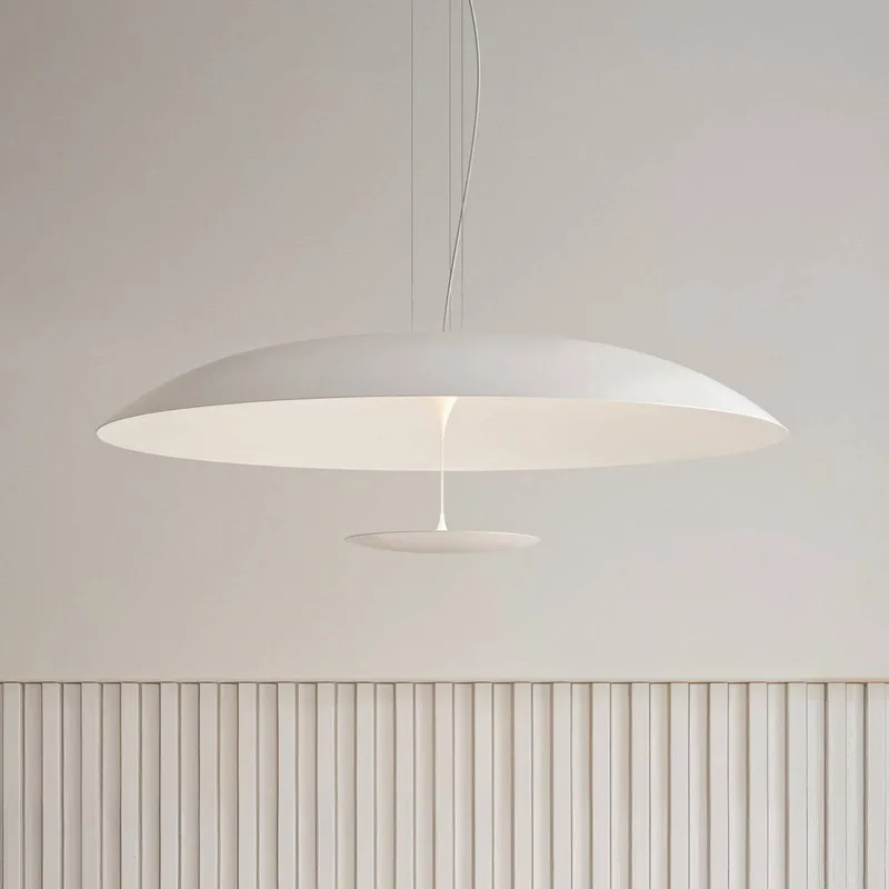 LED hanglamp BLANCO, Ø 92 cm, wit, metaal by Karman in Wit mat – product photo