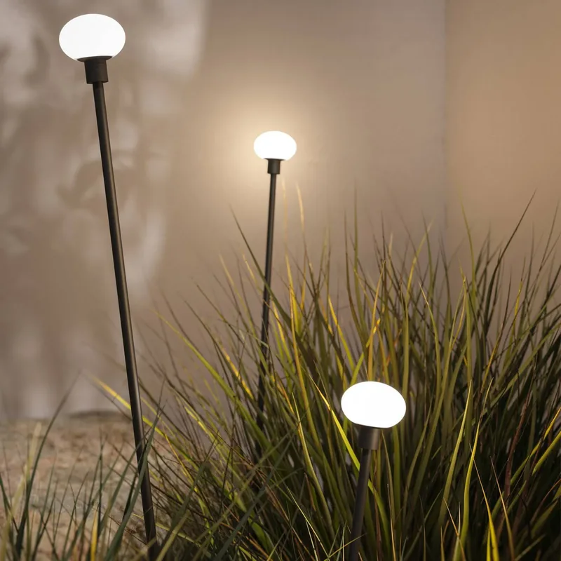 LED tuinpadverlichting MINUIT, hoogte 160 cm, zwart, IP65 från Karman i Zwart mat, Vit – produktbild