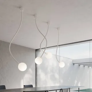 Moony plafondlamp, Ø 15 cm, hoogte 140 cm, glas by Karman in White – product photo 1 of 2