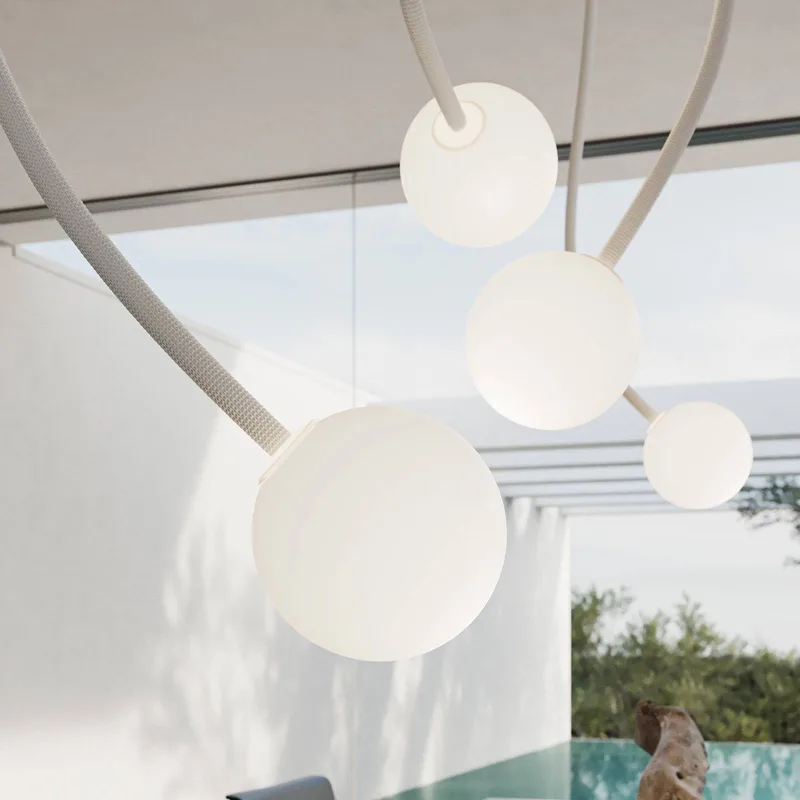 Moony plafondlamp, Ø 15 cm, hoogte 140 cm, glas by Karman in White – product photo 2 of 2