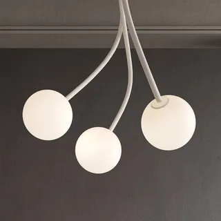 plafondlamp Moony, 3-lamps, hoogte 150 cm, glas by Karman in White – product photo 1 of 2