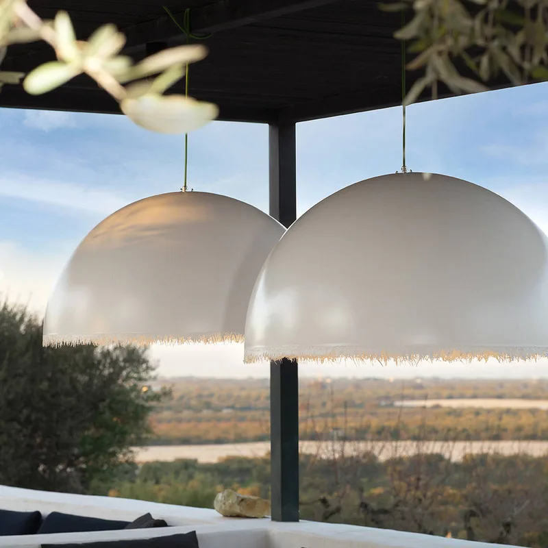 Plancton LED-utomhushänglampa Ø 45 cm från Karman i Vit – produktbild