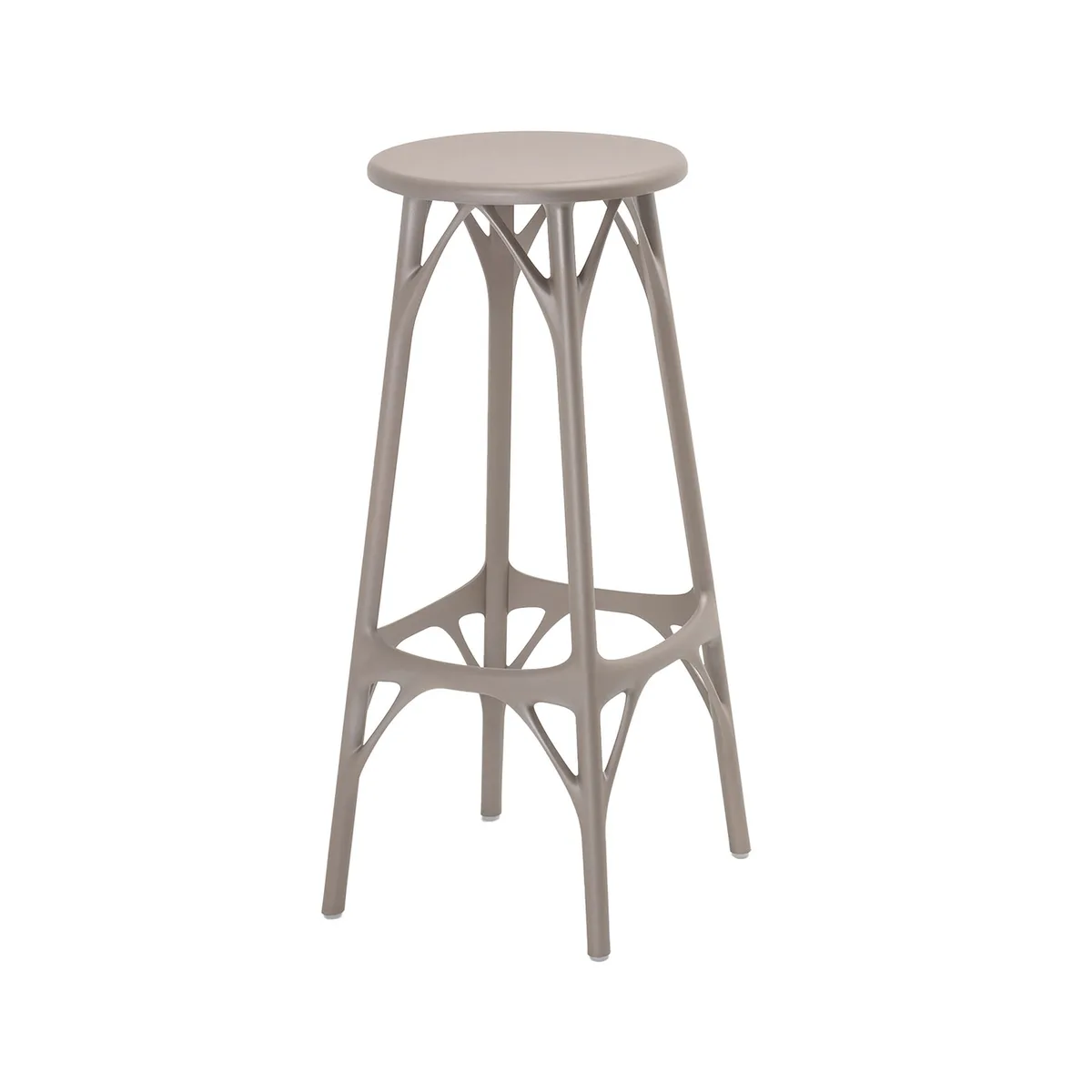 Barhocker A. I - Grau - Recyceltes thermoplast. Technopolymer - Designer Philippe Starck de Kartell – photo du produit