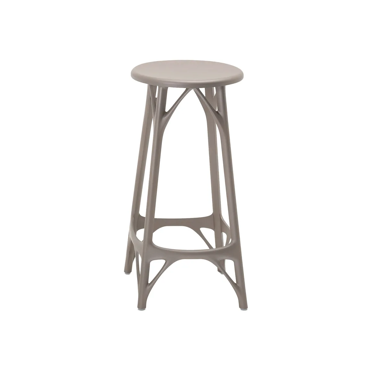 Barhocker A. I - Grau - Recyceltes thermoplast. Technopolymer - Designer Philippe Starck van Kartell – productfoto