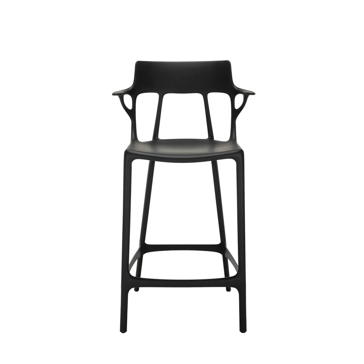 Barhocker A. I - Schwarz - Recyceltes thermoplast. Technopolymer - Designer Philippe Starck von Kartell – Produktfoto