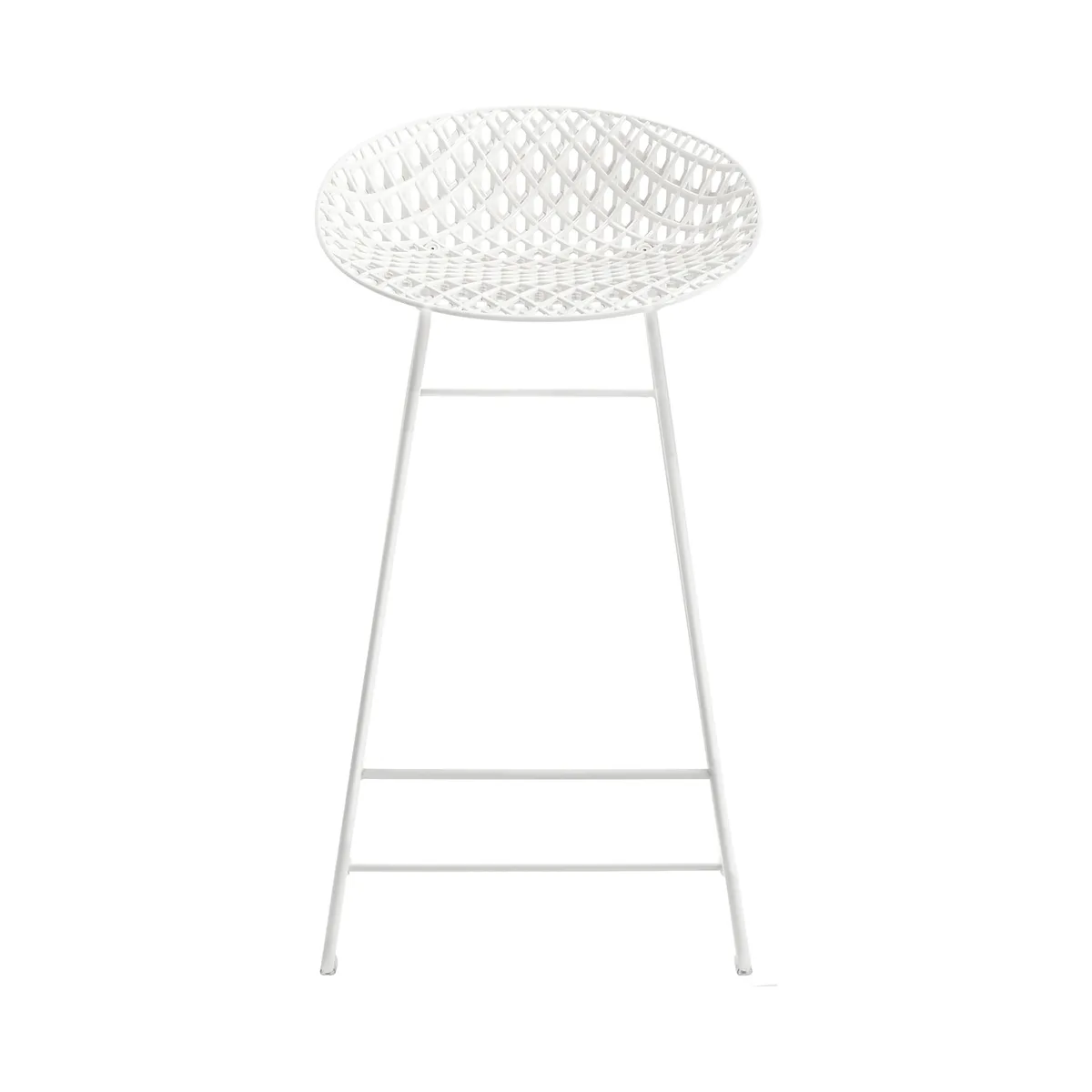 Barhocker Smatrik - Weiß - lackierter Stahl - Designer Tokujin Yoshioka de Kartell – photo du produit