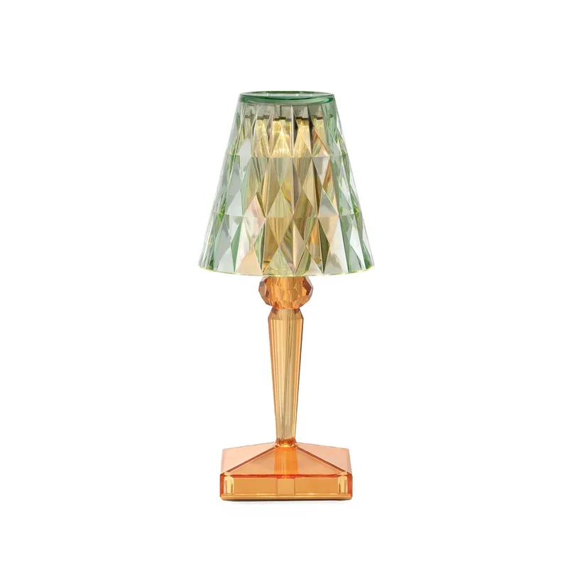 Battery Portable tafellamp IP54 groen-oranje - Kartell - Balkon - Designer - Kunststof - Met lampenkap de Kartell – photo du produit