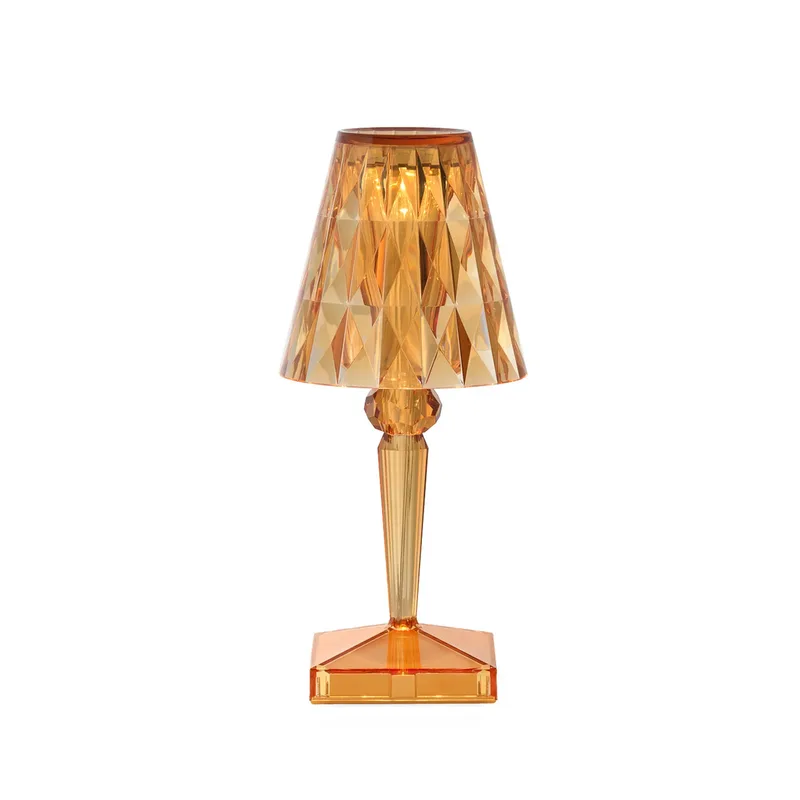 Battery Portable tafellamp IP54 pasteloranje - Kartell - Balkon - Designer - Kunststof - Met lampenkap by Kartell – product photo