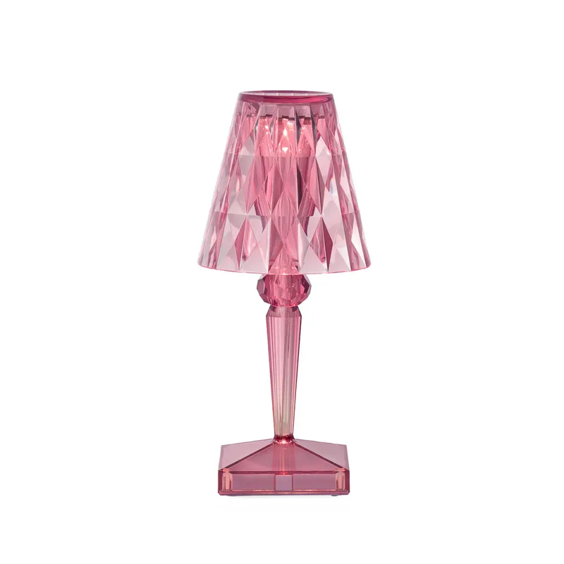 Battery Portable tafellamp IP54 pastelroze - Kartell - Balkon - Designer - Kunststof - Met lampenkap by Kartell – product photo