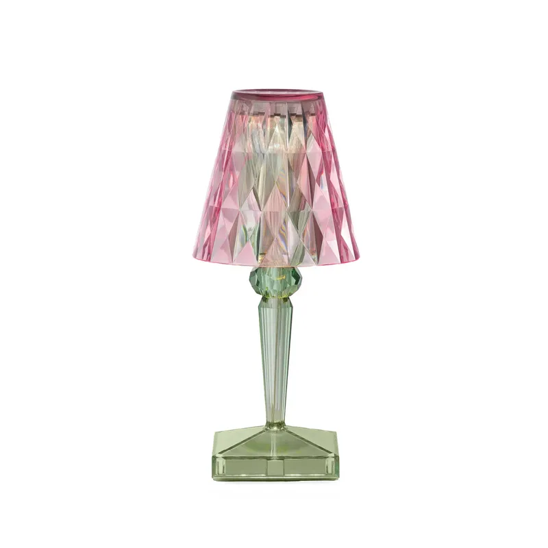 Battery Portable tafellamp IP54 roze groen - Kartell - Balkon - Designer - Kunststof - Met lampenkap by Kartell – product photo