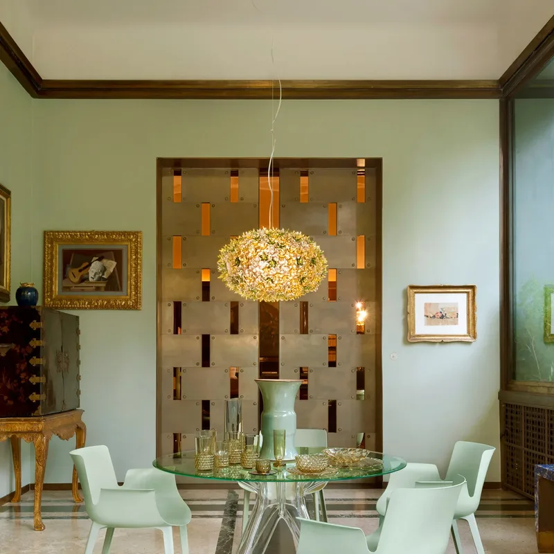 Big Bloom Hanglamp Mint - Kartell - Woonkamer - Designer - Kunststof - 1 lamp van Kartell – productfoto