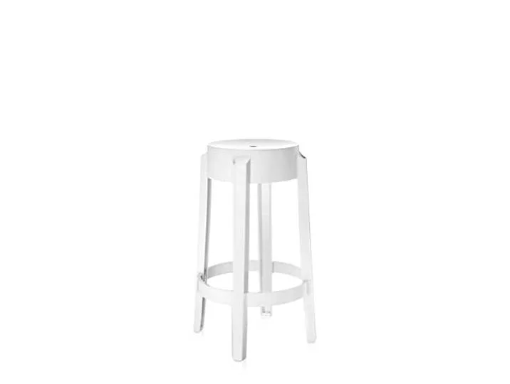 Charles Ghost, Hocker Medium, H. 65 cm, Weiß, 2er-Satz de Kartell – photo du produit