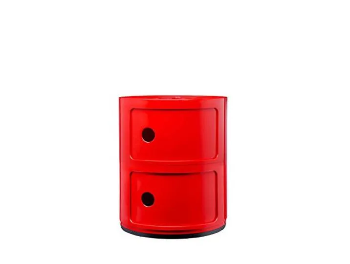 Componibili, 2 Elements, Rot, Runde Basis by Kartell – product photo