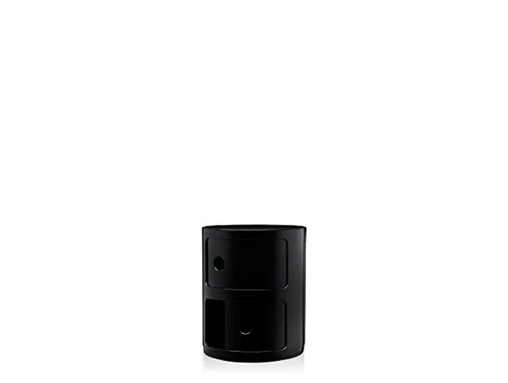 Componibili, 2 Elements, Schwarz, Runde Basis van Kartell – productfoto
