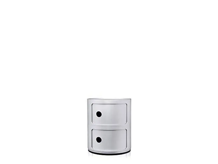 Componibili, 2 Elements, Silber, Runde Basis van Kartell – productfoto