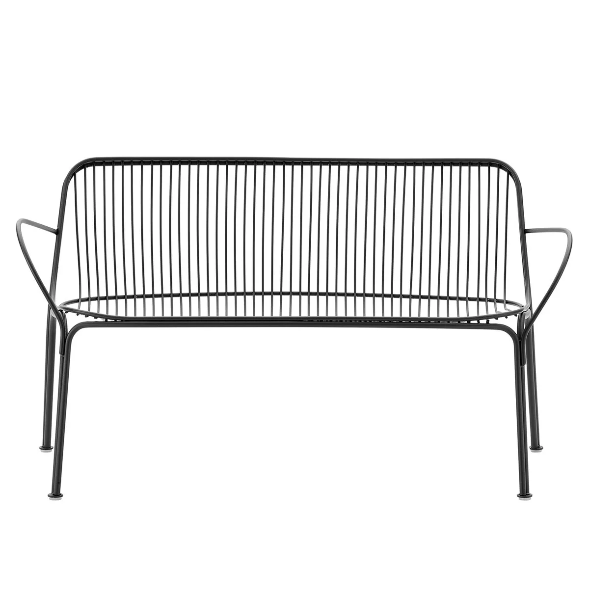 Gartensofa 2-Sitzer HiRay - Schwarz - bemalter galvanisierter Stahl - Designer Ludovica & Roberto Palomba van Kartell – productfoto