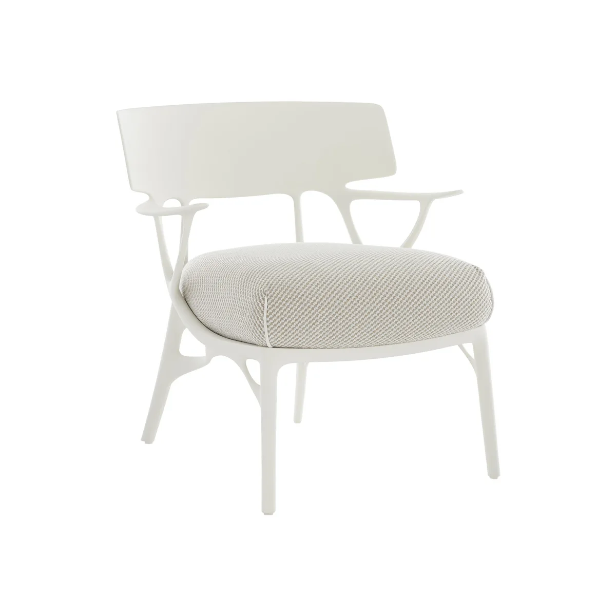 Gepolsterter Sessel A. I - Beige - Recycelter expandierter Polyurethanschaum - Designer Philippe Starck von Kartell – Produktfoto